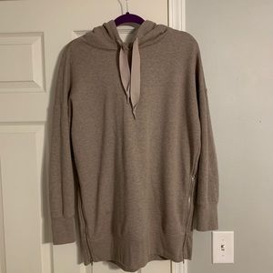 Aerie Oversized Long Tan Hoodie
